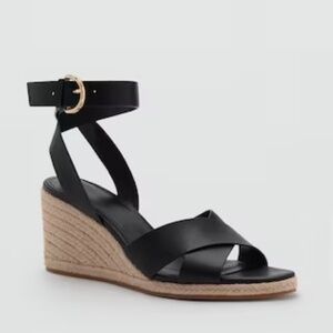 WEDGE SANDALS WITH CRISSCROSS STRAPS